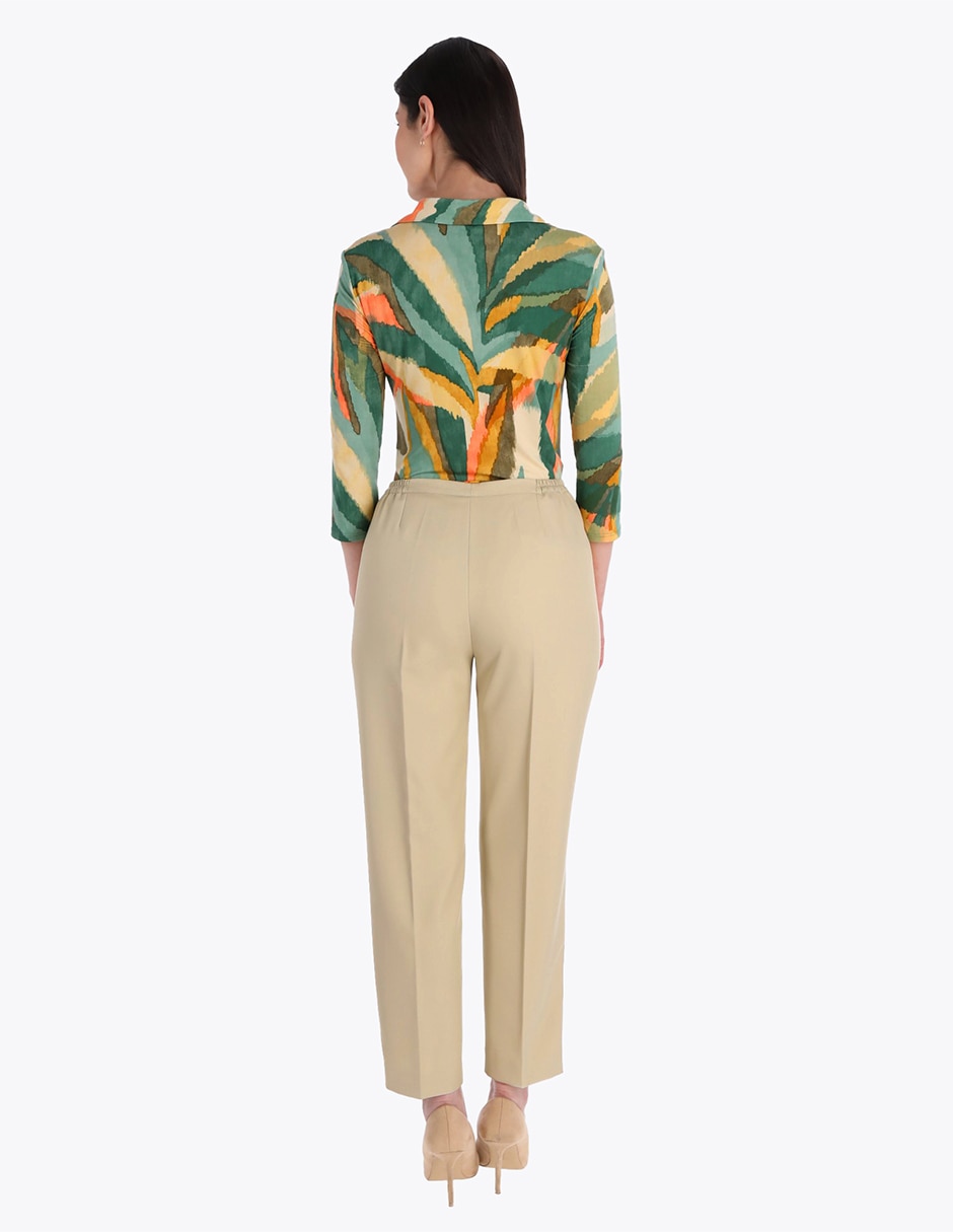 Pantalón de vestir slim para mujer 4