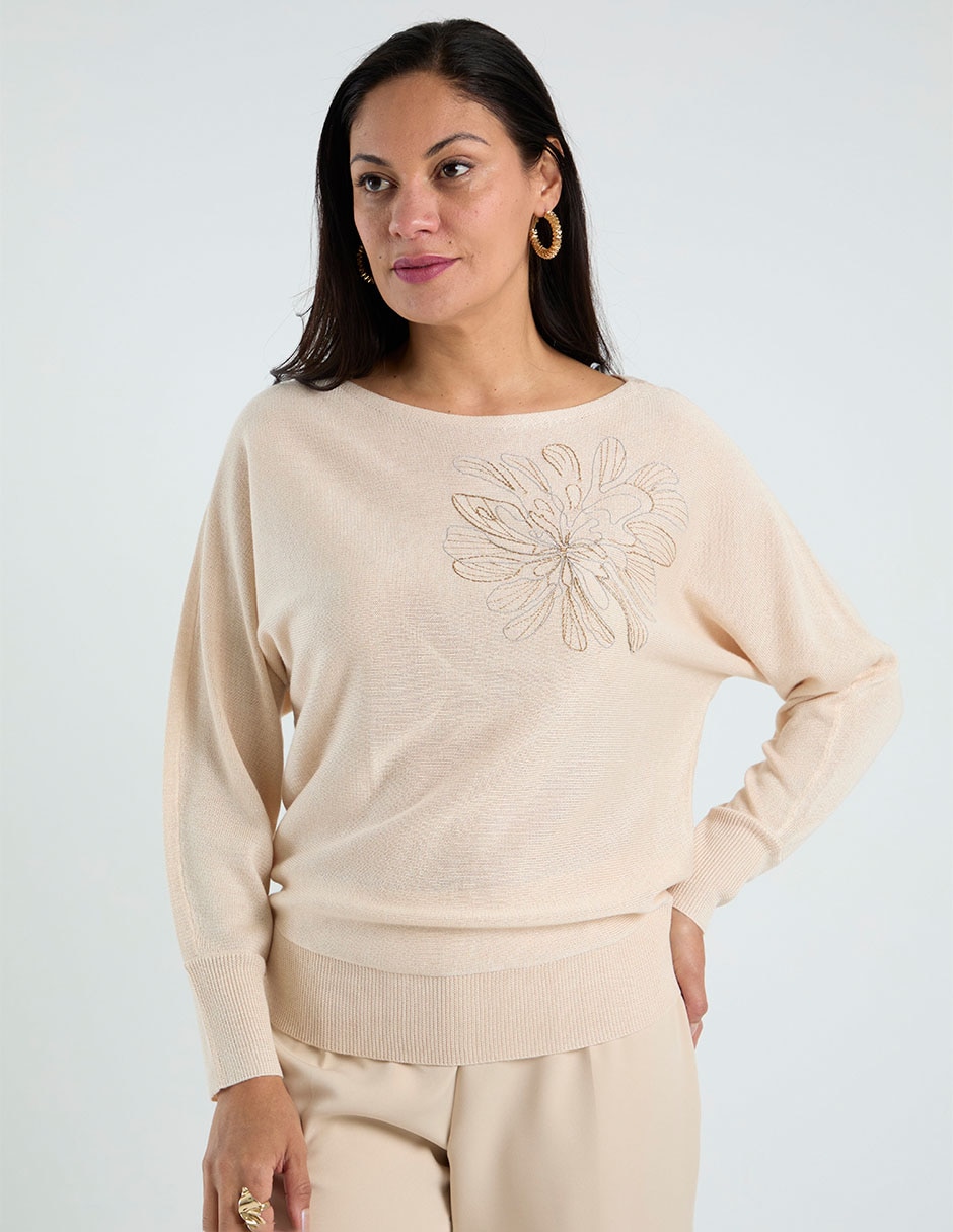 Suéter cuello ojal para mujer 7