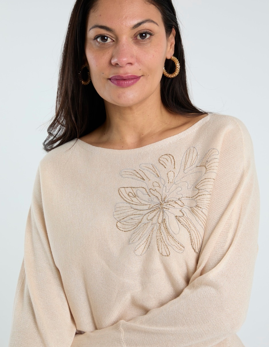 Suéter cuello ojal para mujer 9