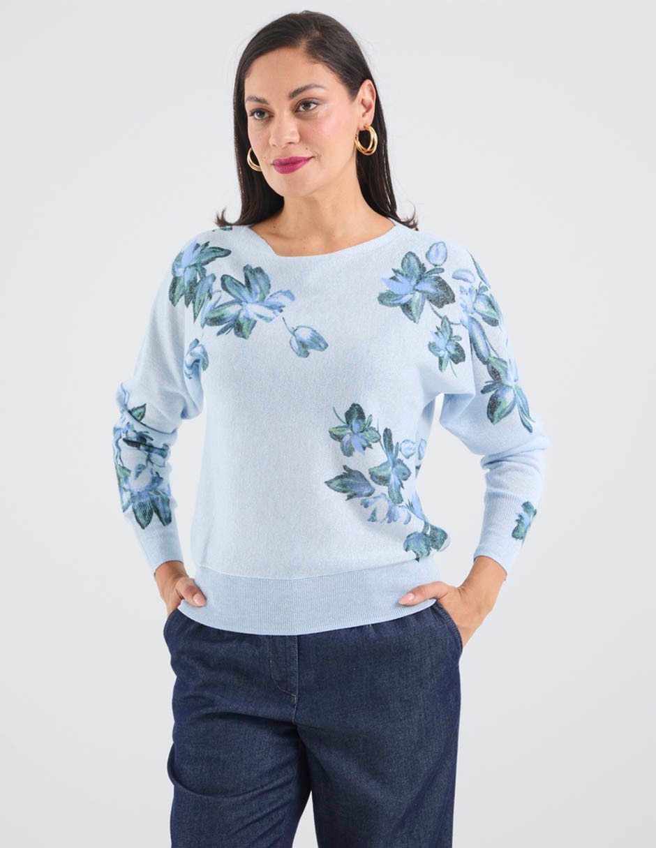 Suéter cuello asimétrico para mujer