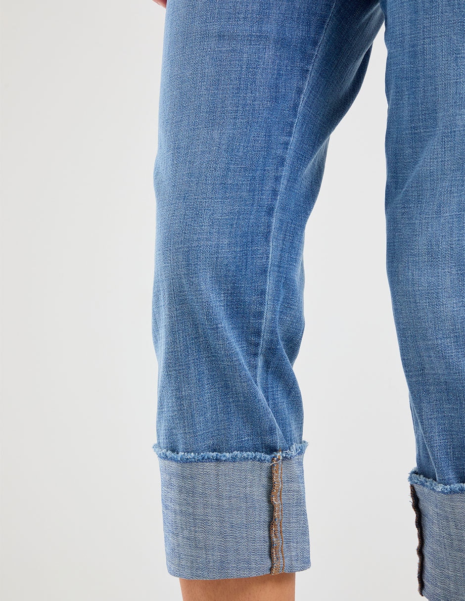 Jeans capri straight para mujer 2