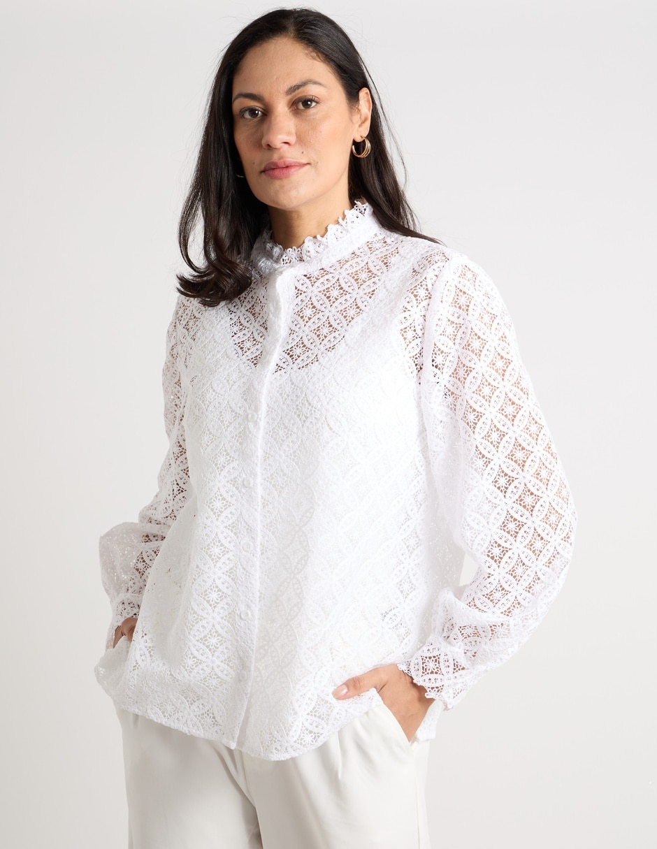 Blusa manga larga para mujer