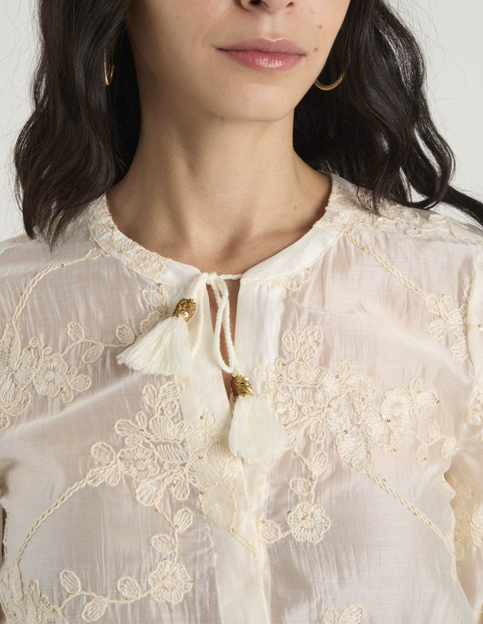 Blusa manga al codo para mujer 5