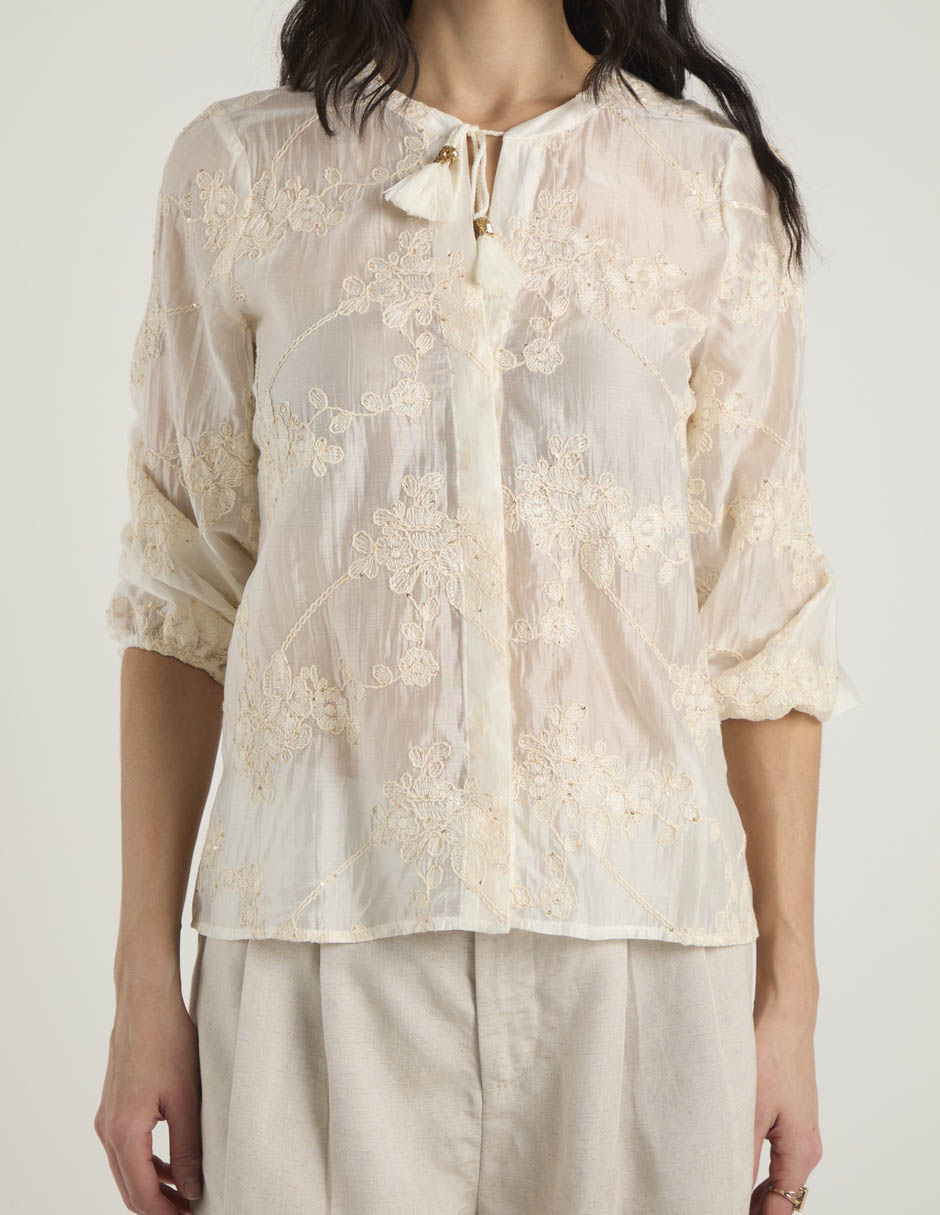 Blusa manga al codo para mujer 12
