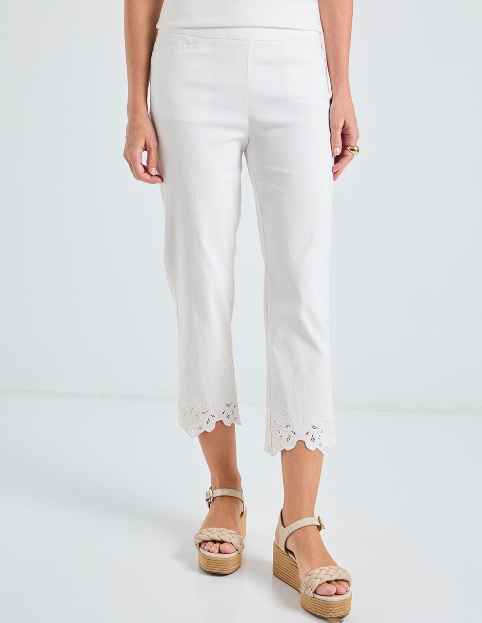 Pantalón capri slim para mujer