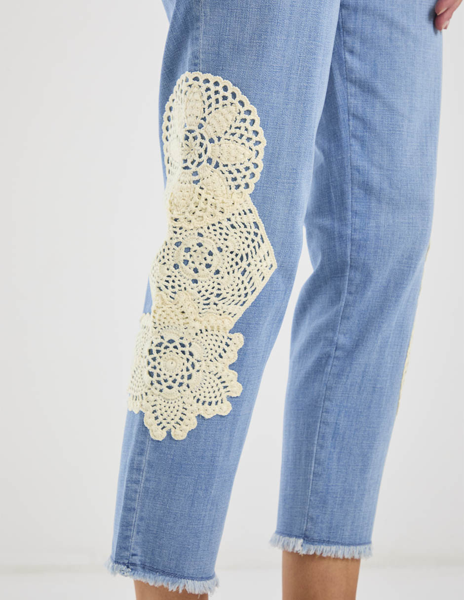 Jeans capri straight cintura media Chico's para mujer