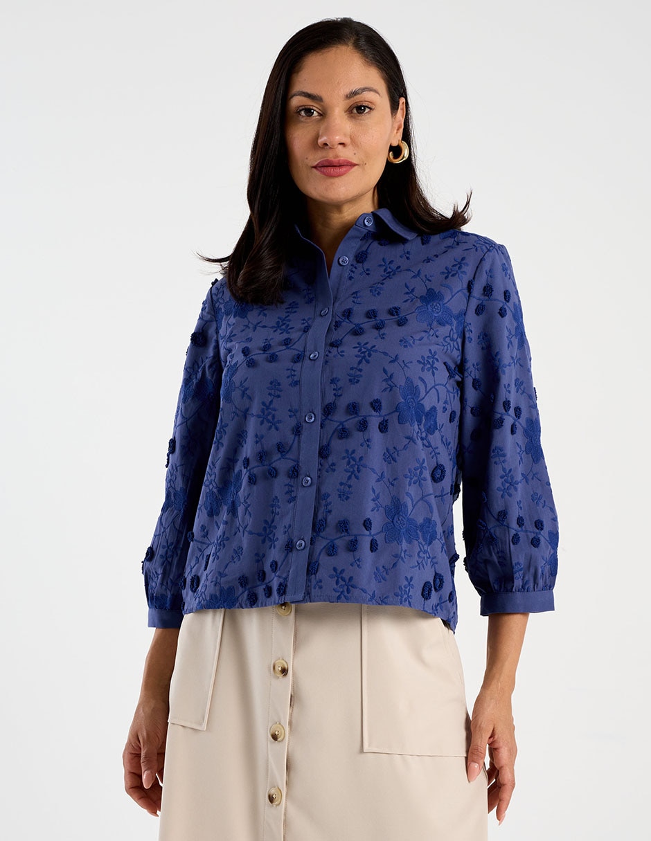 Blusa manga 3/4 para mujer