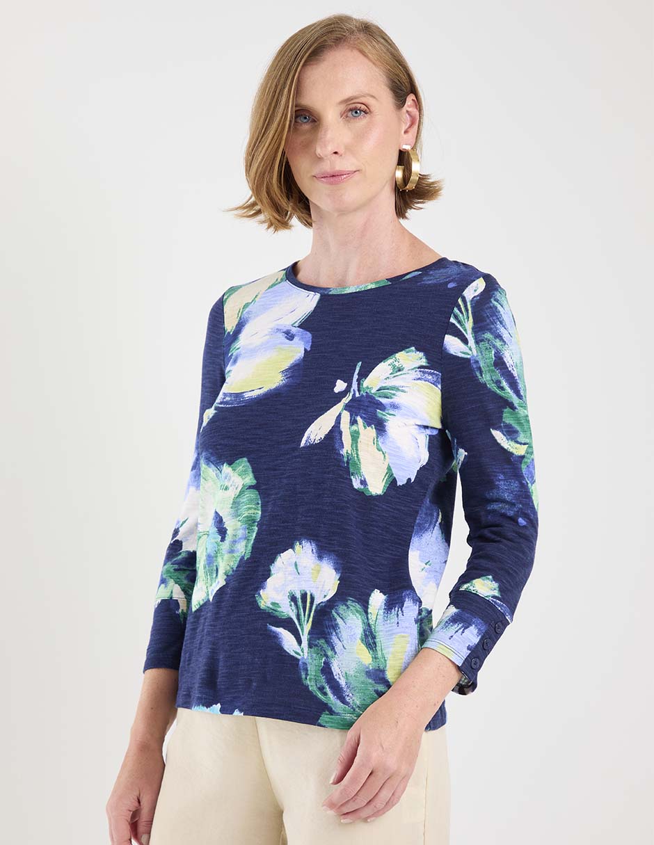 Blusa manga 3/4 para mujer