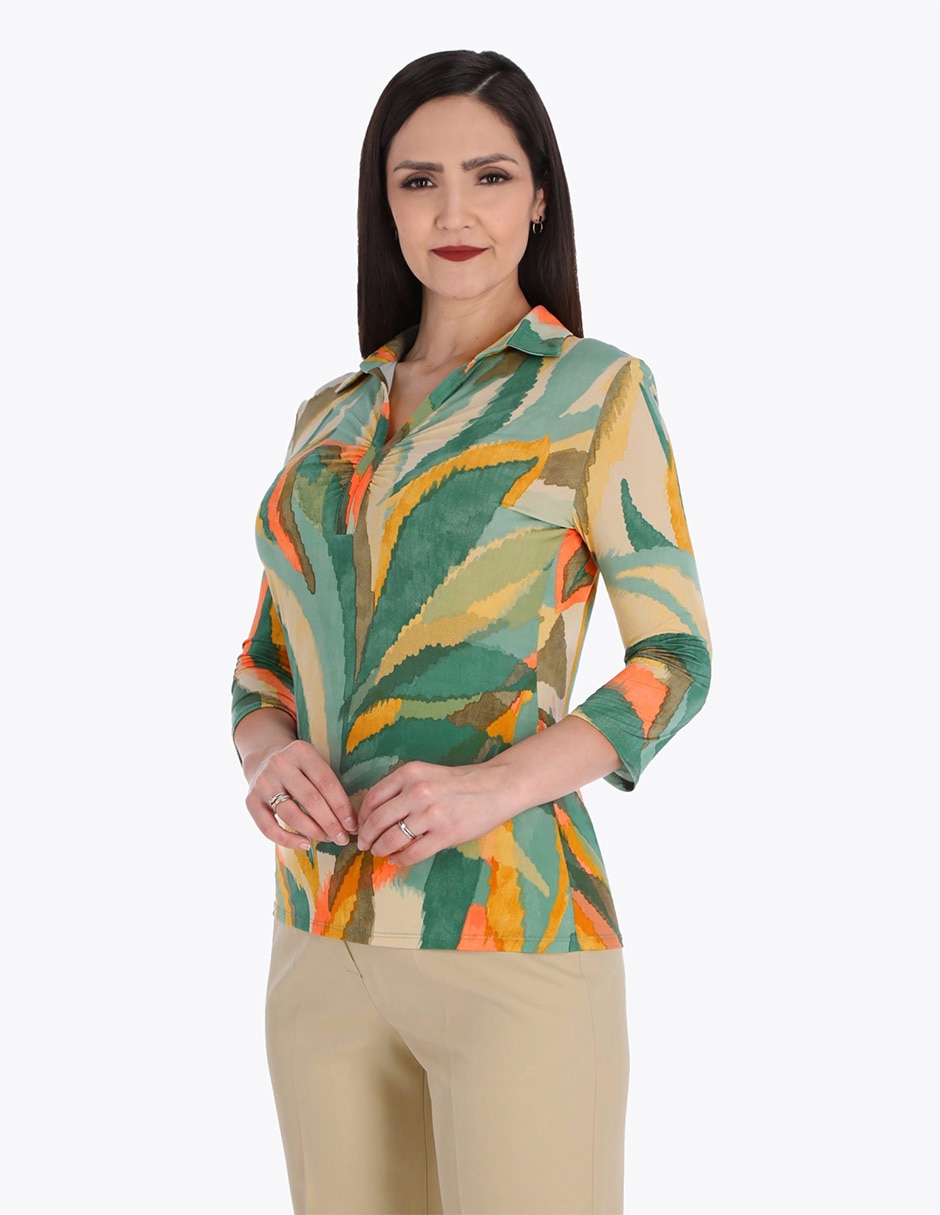 Blusa manga 3/4 para mujer