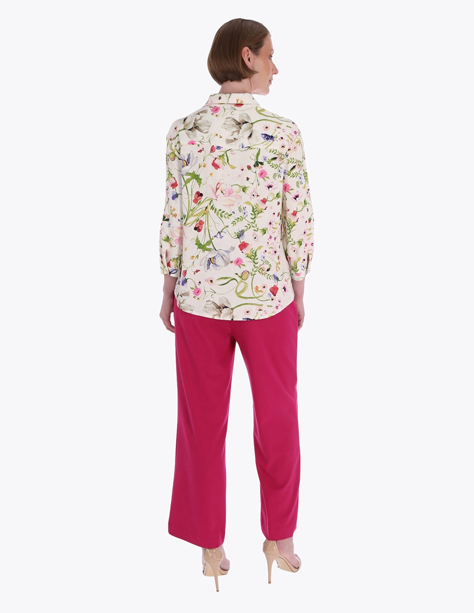 Blusa camisera manga larga para mujer 2