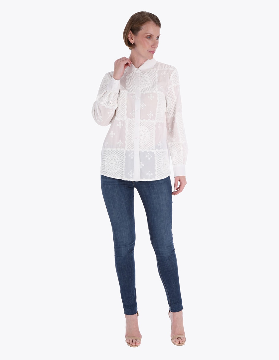 Blusa manga larga para mujer