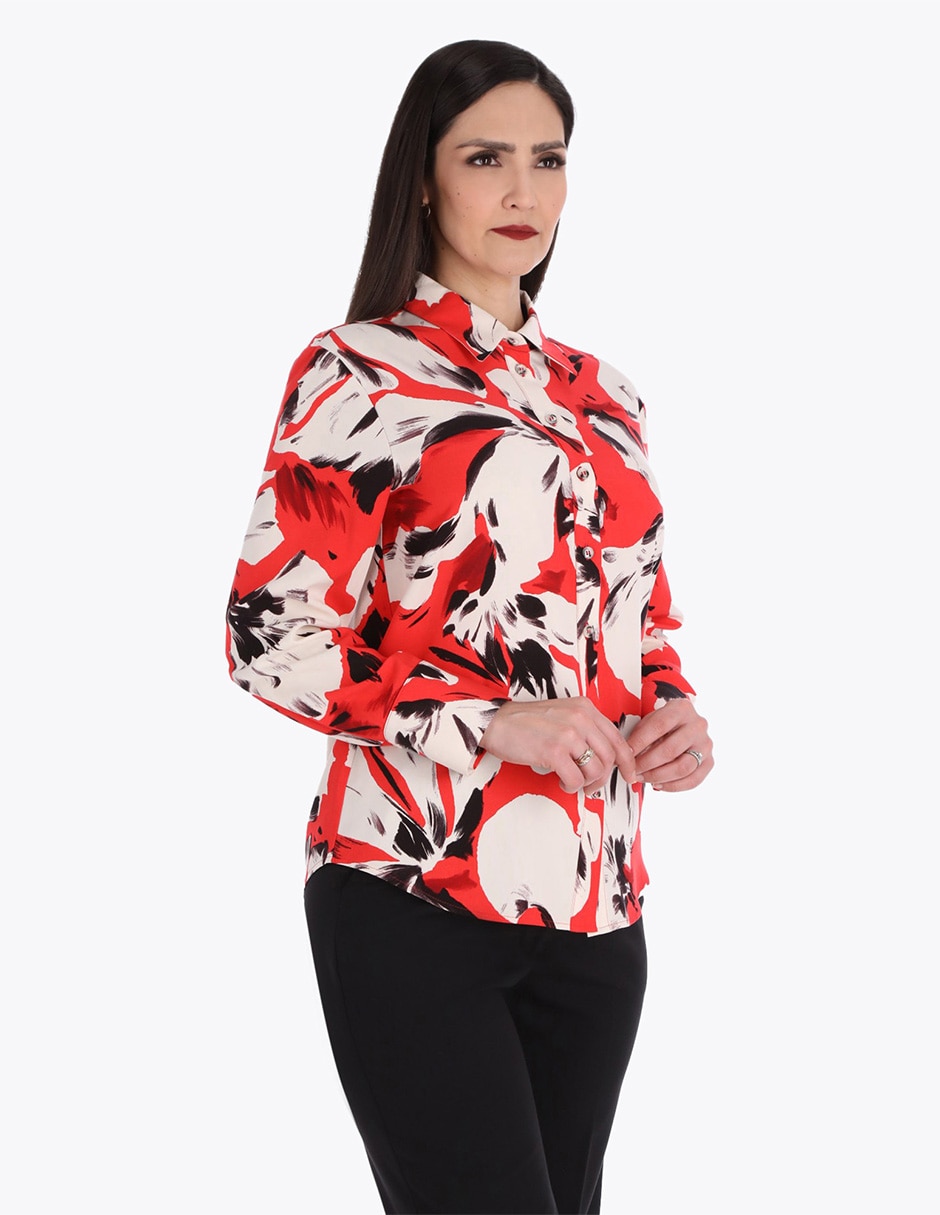 Blusa camisera manga larga para mujer Blusa camisera manga larga para mujer