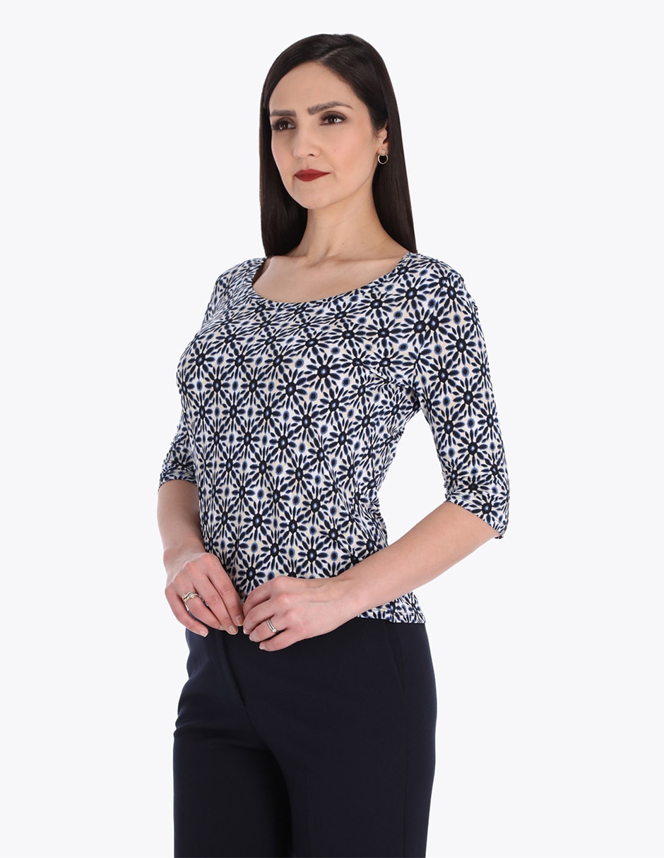 Blusa manga 3/4 para mujer Blusa manga 3/4 para mujer