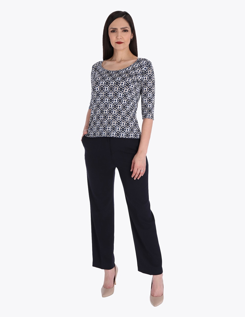 Blusa Charme manga 3/4 para mujer