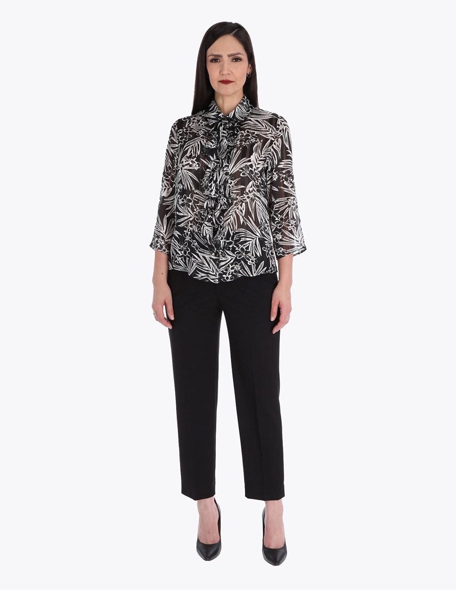 Blusa camisera manga 3/4 para mujer 3