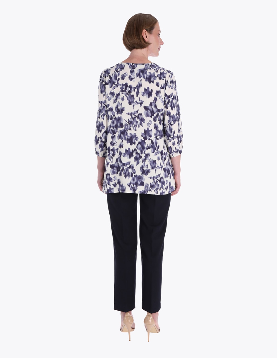Blusa camisera Charme manga 3/4 para mujer
