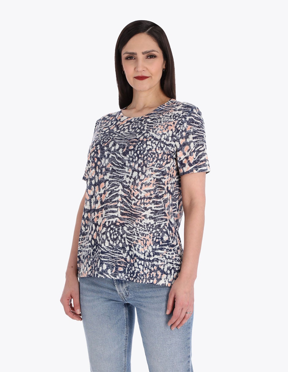 Blusa manga corta para mujer