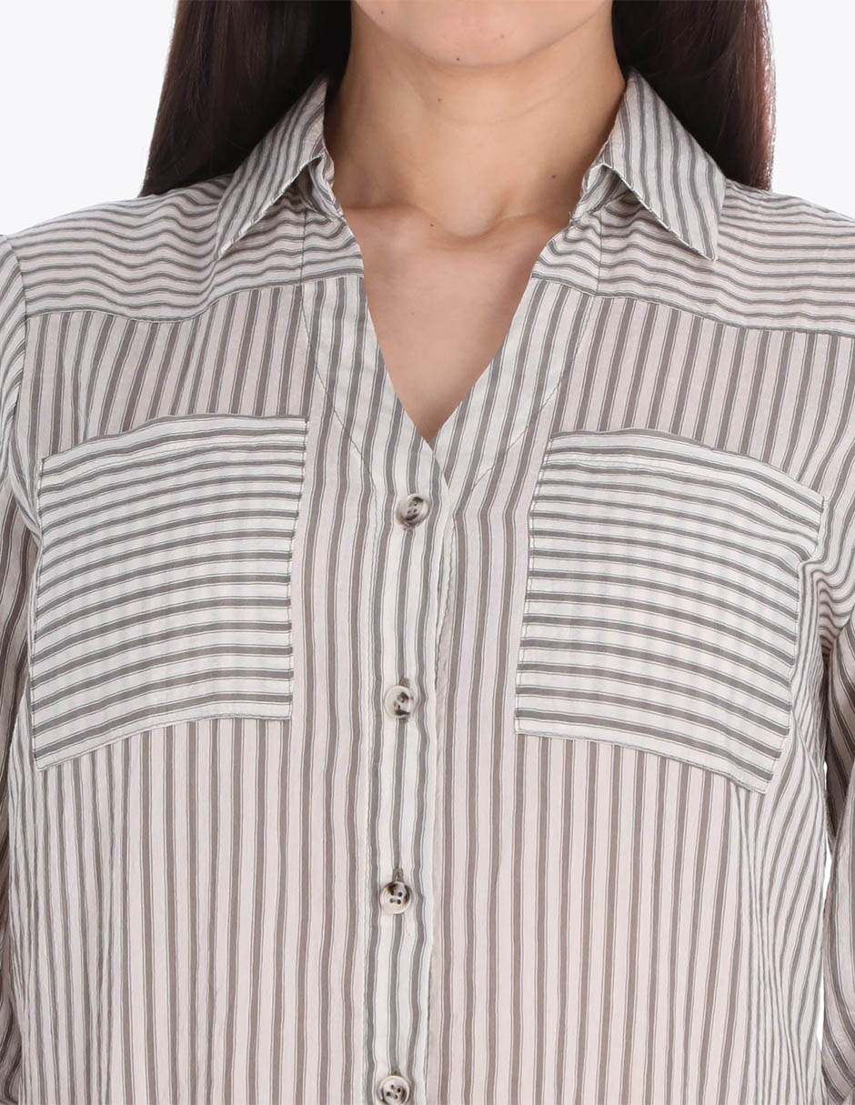 Blusa camisera manga 3/4 para mujer 2