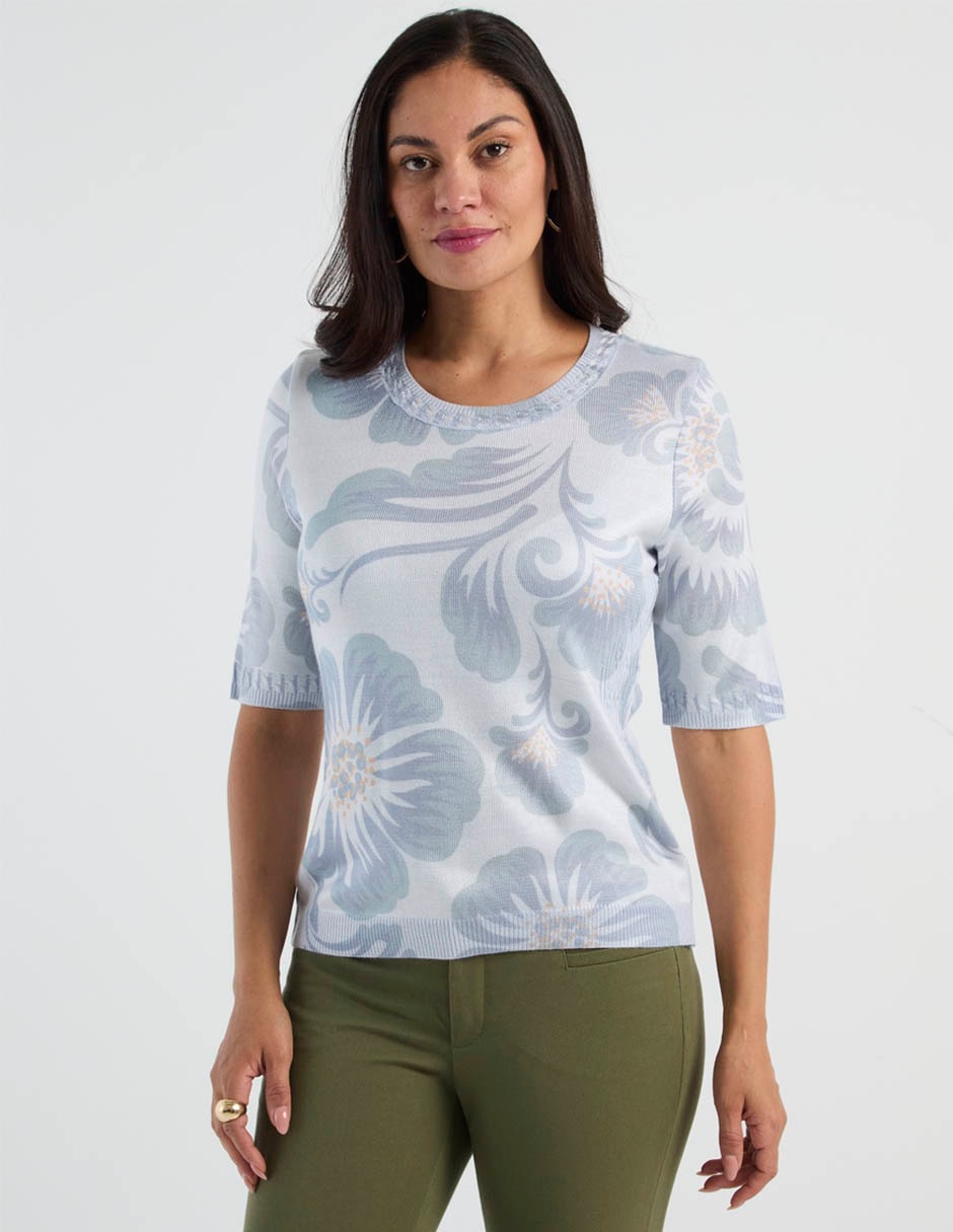 Blusa manga corta para mujer