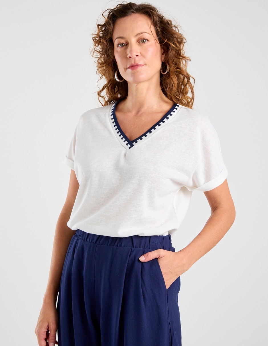 Blusa manga corta para mujer 1