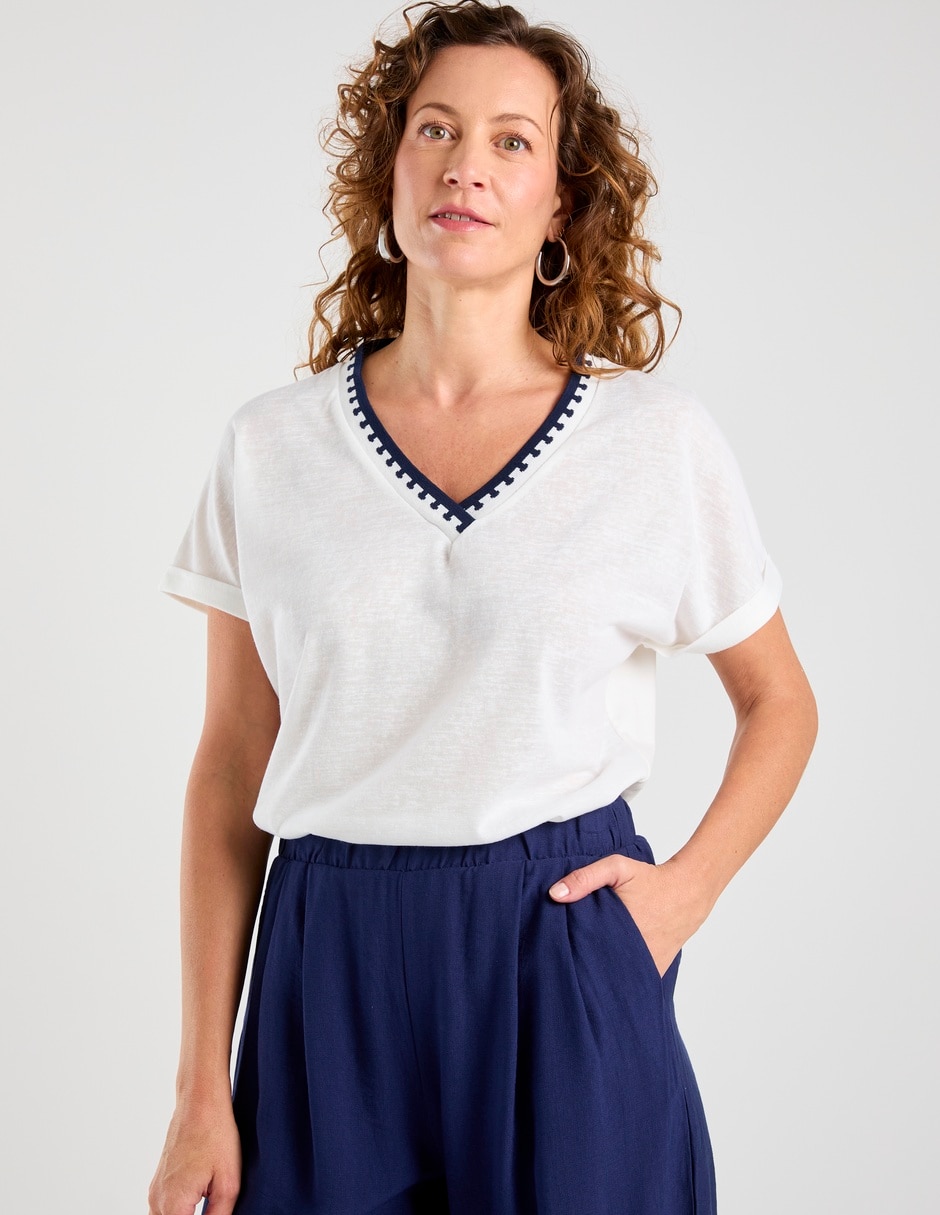 Blusa manga corta para mujer 8