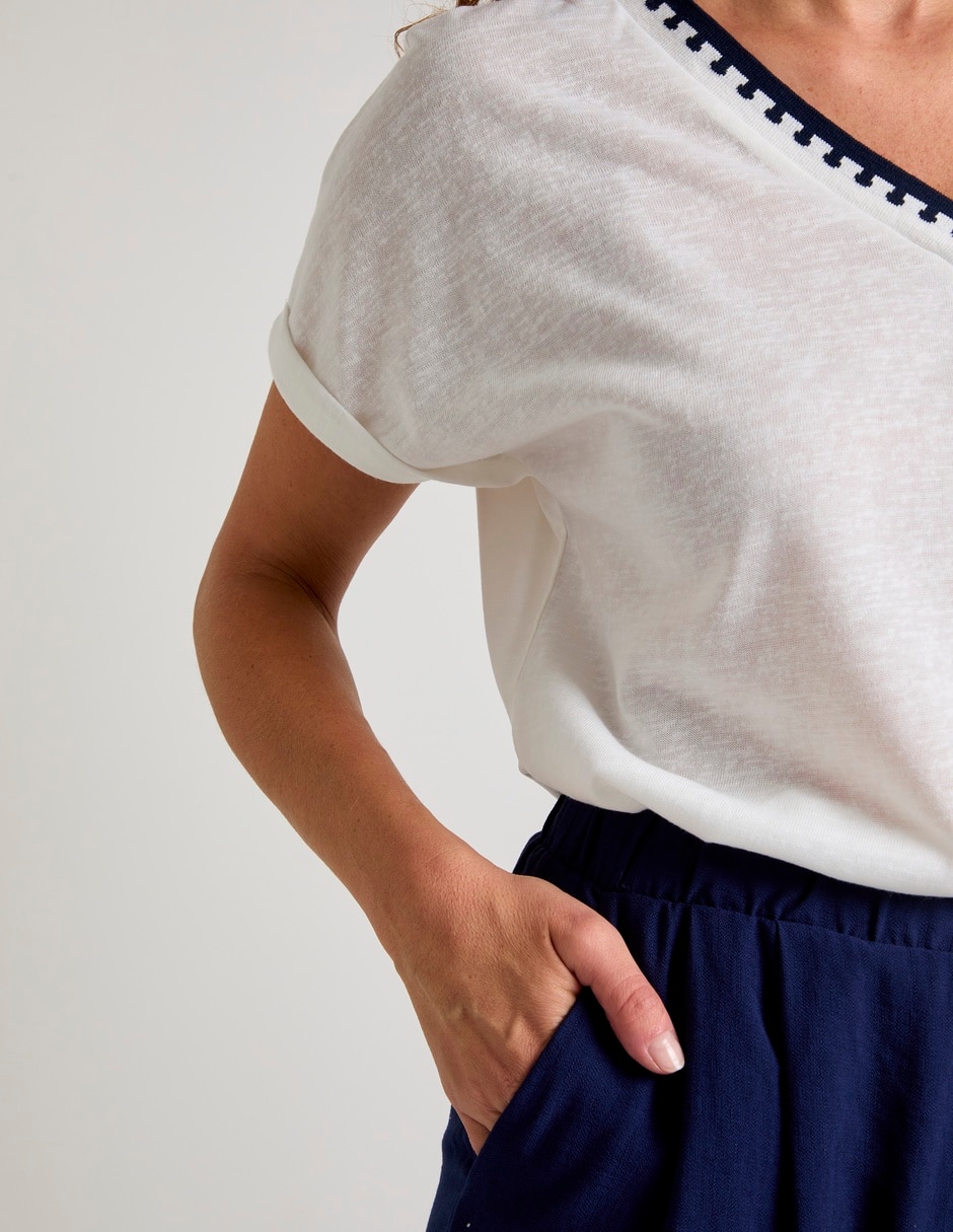 Blusa manga corta para mujer 11