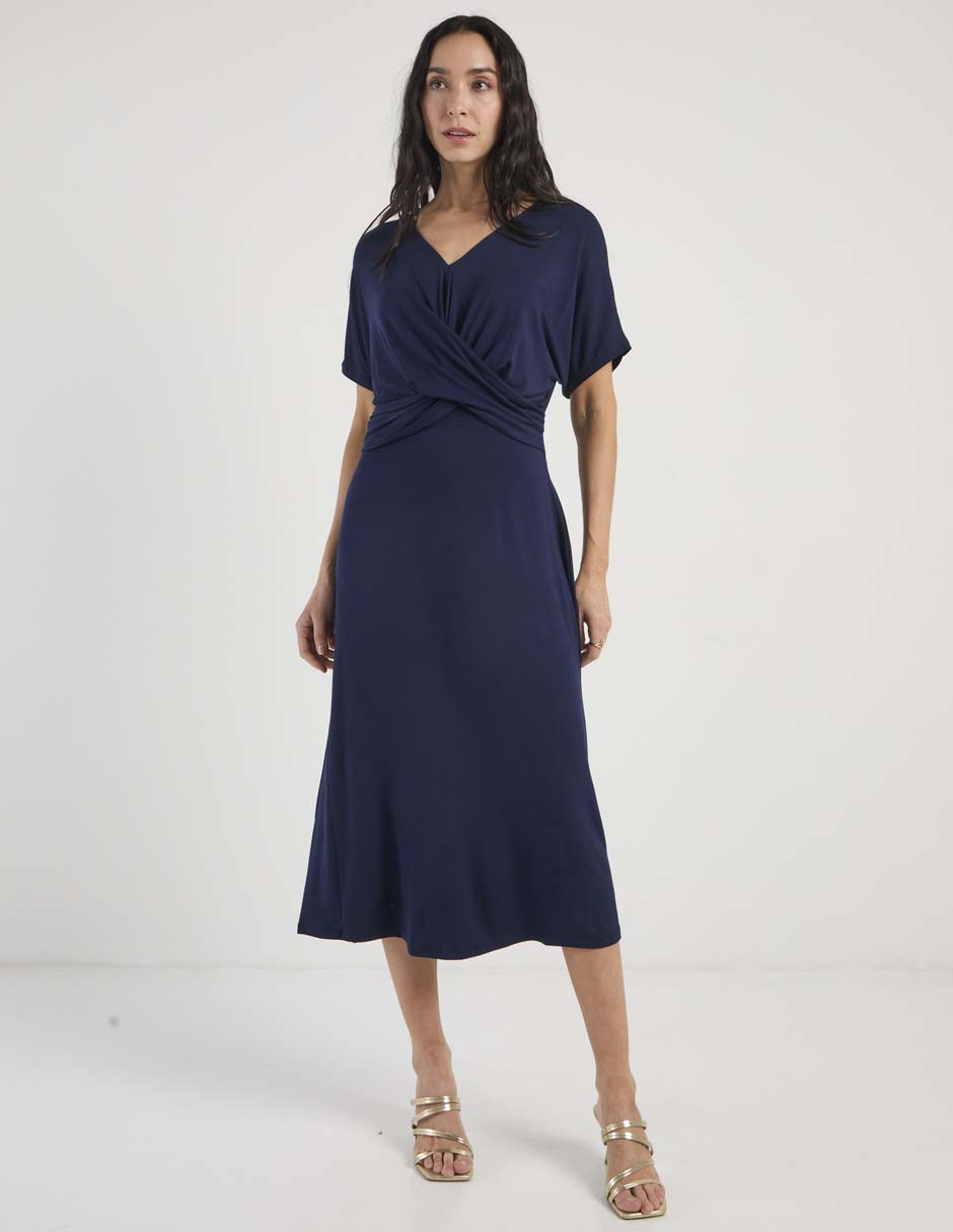 Vestido midi formal damaia atelier para mujer