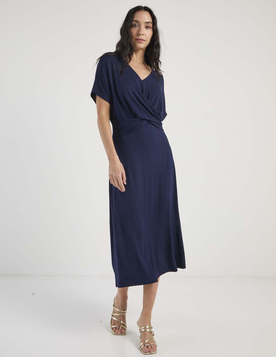 Vestido midi formal damaia atelier para mujer