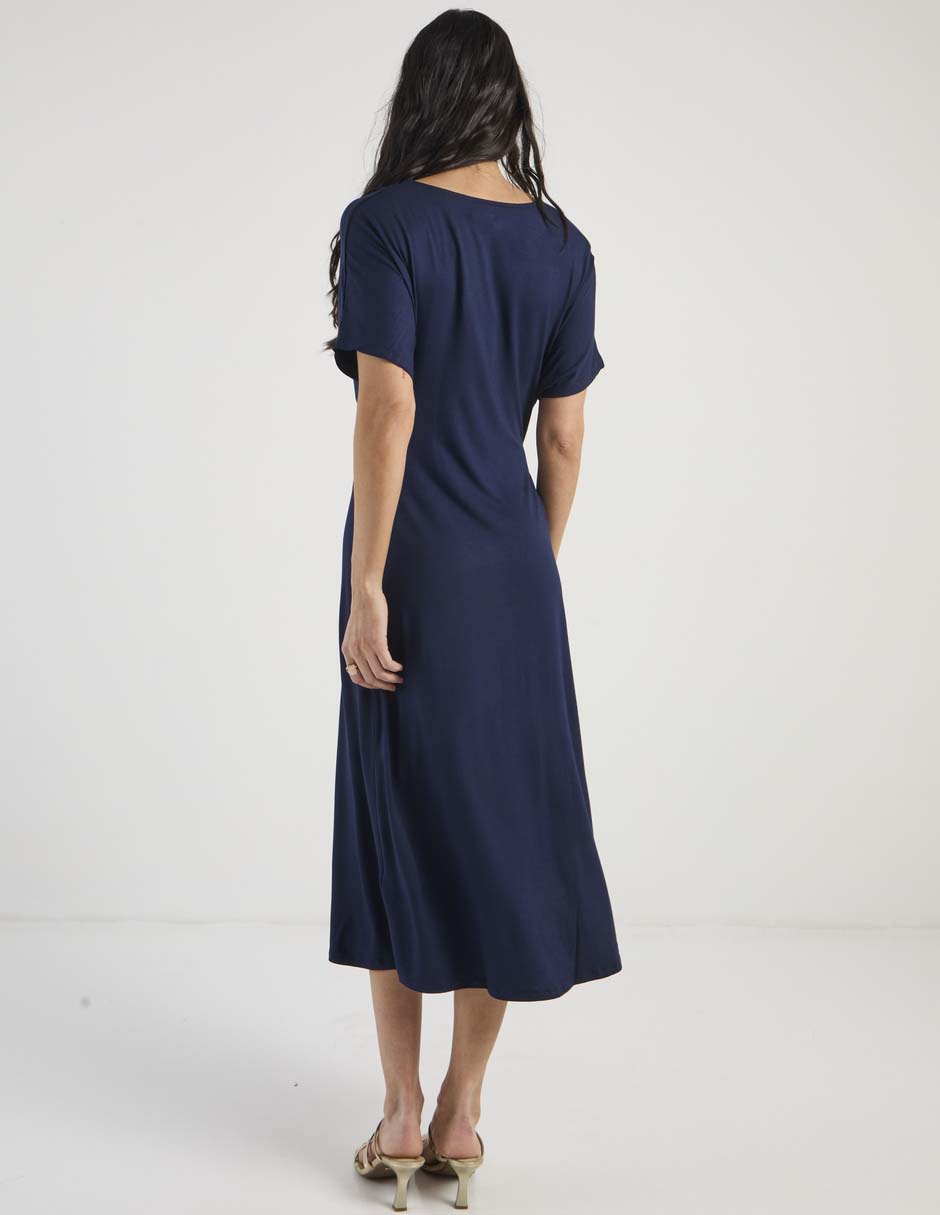 Vestido midi formal damaia atelier para mujer