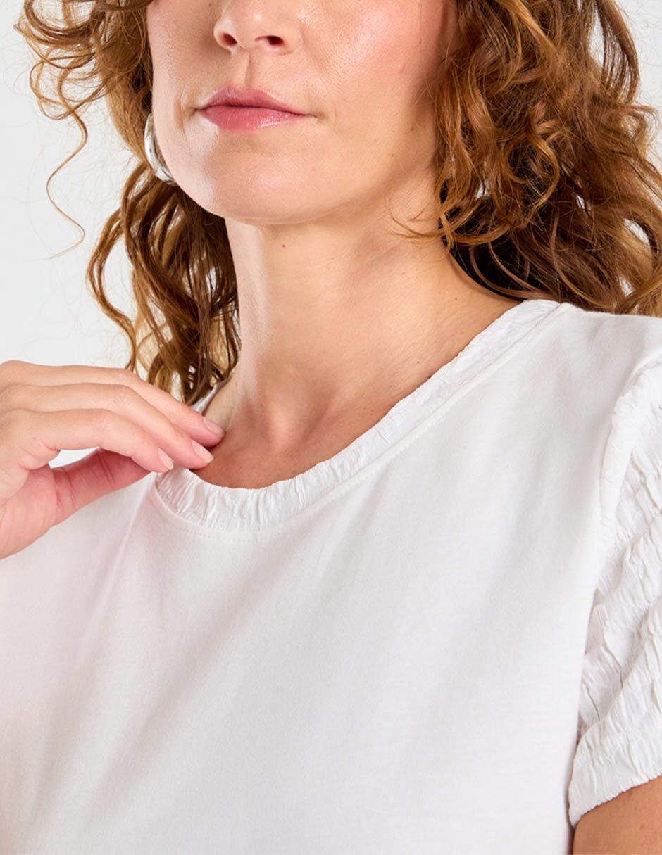 Blusa manga corta para mujer 4