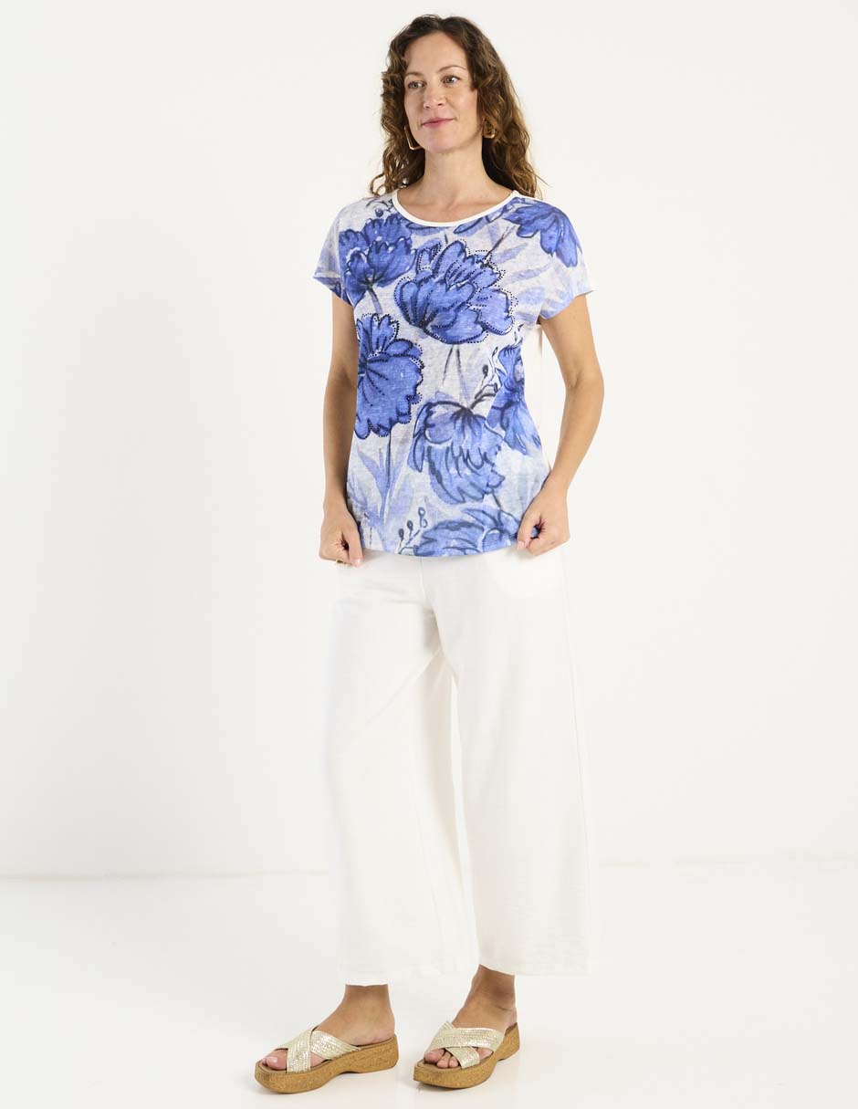 Pantalón capri damaia atelier amplio para mujer