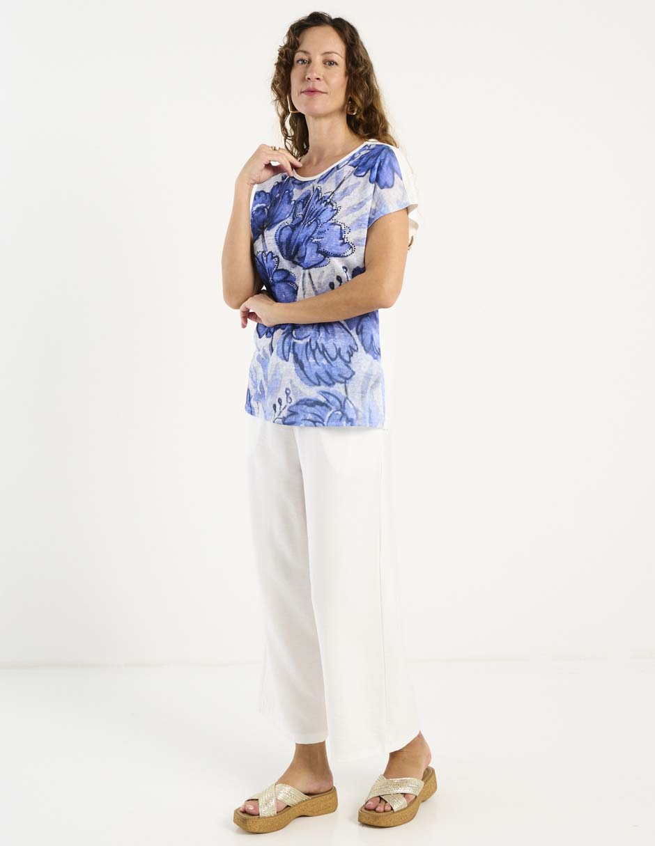 Pantalón capri damaia atelier amplio para mujer