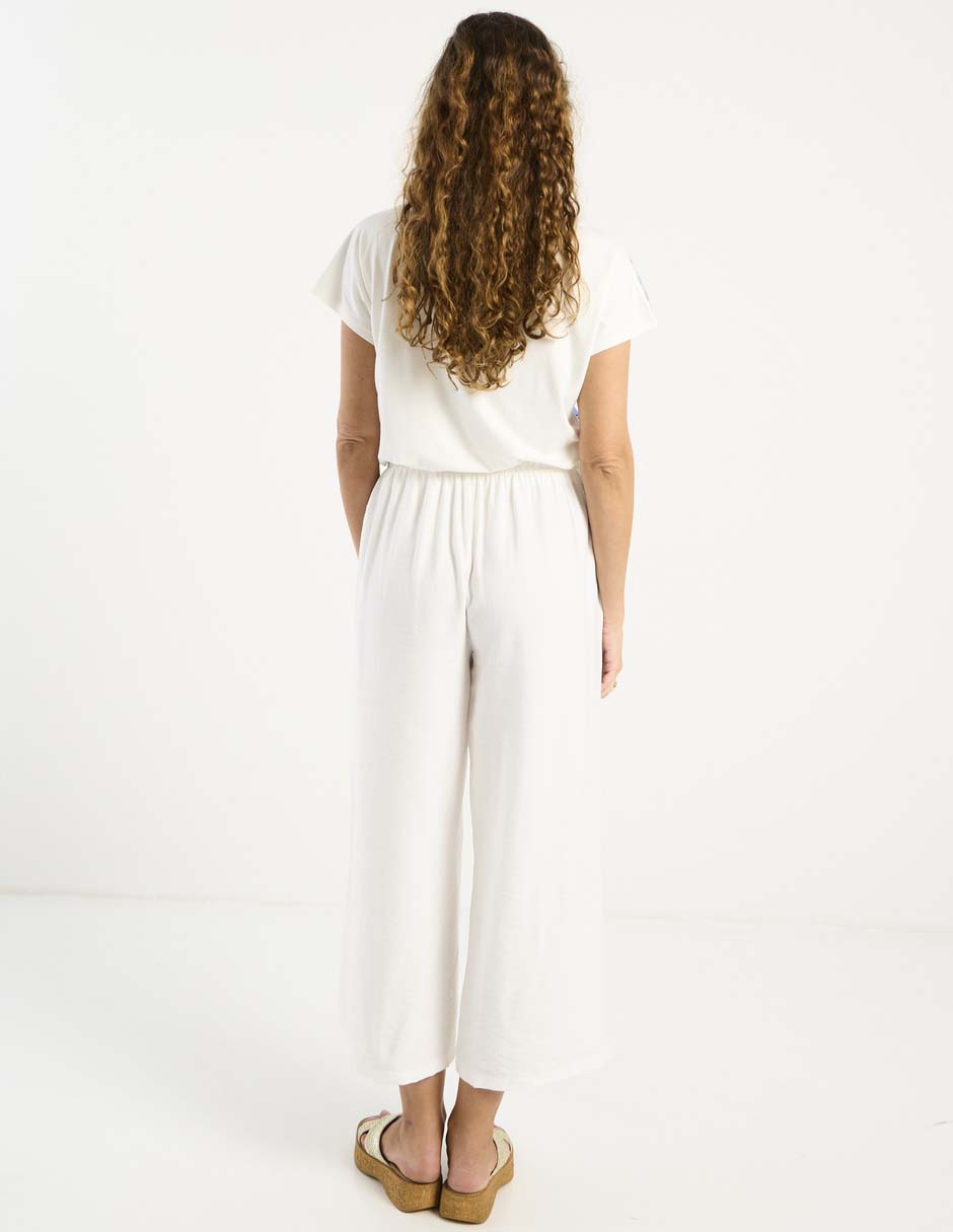 Pantalón capri damaia atelier amplio para mujer