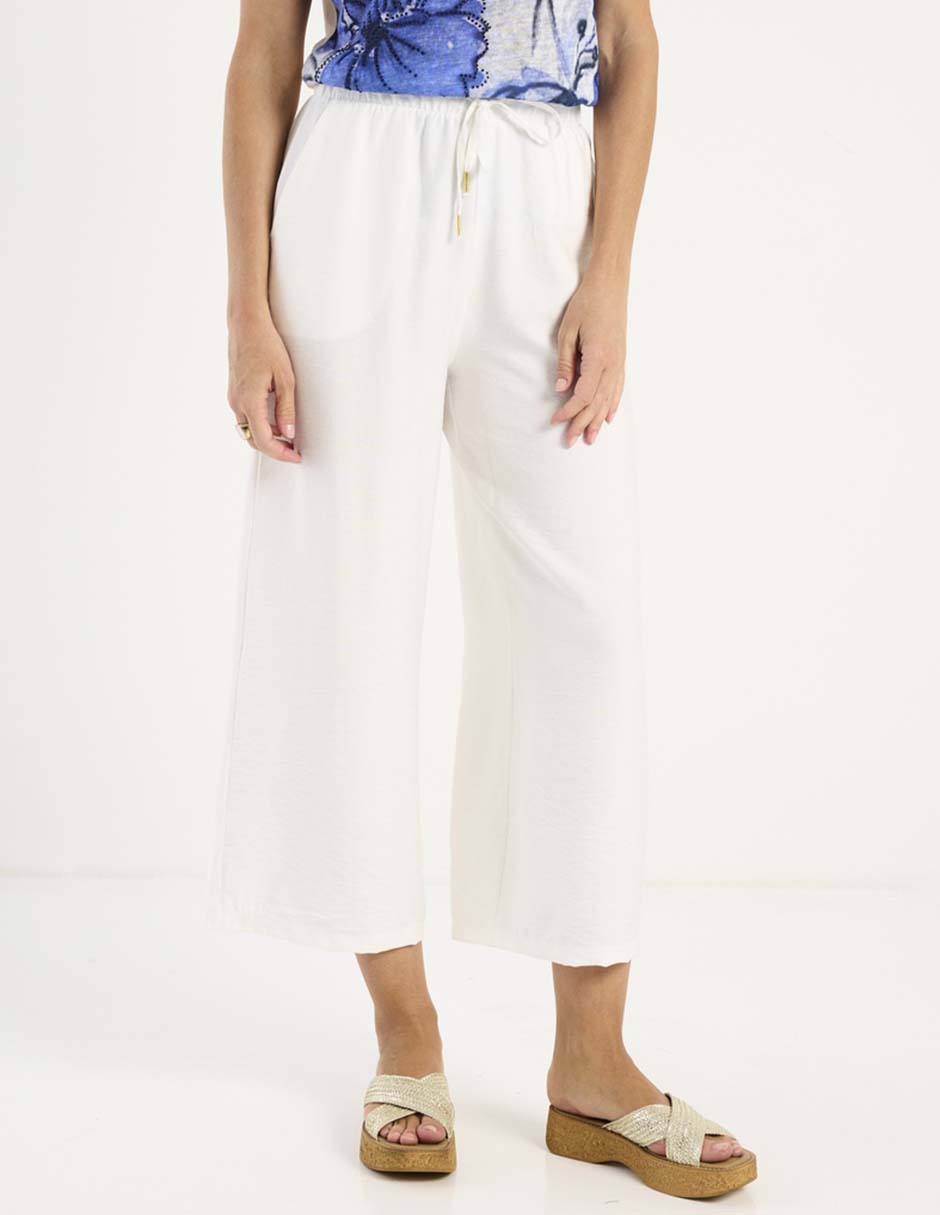 Pantalón capri amplio para mujer 1
