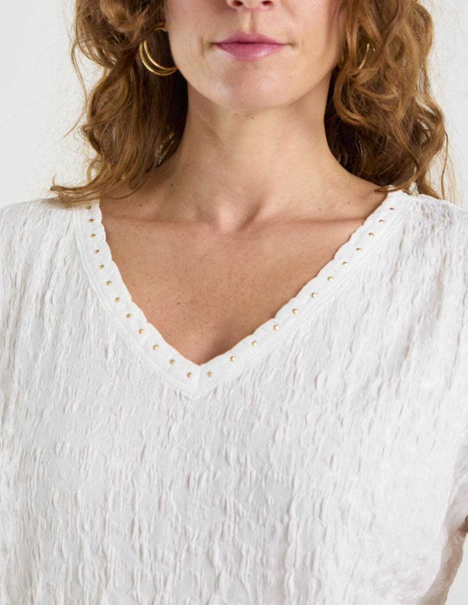 Blusa manga corta para mujer 4