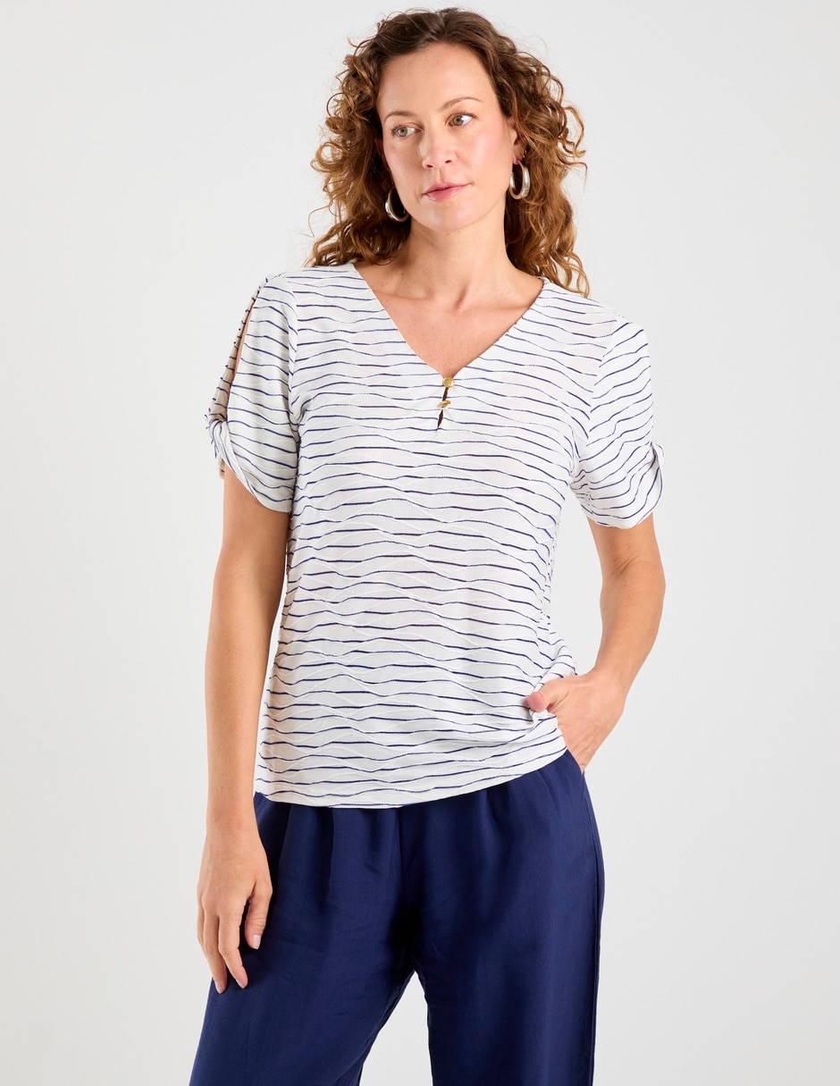 Blusa manga corta para mujer 7