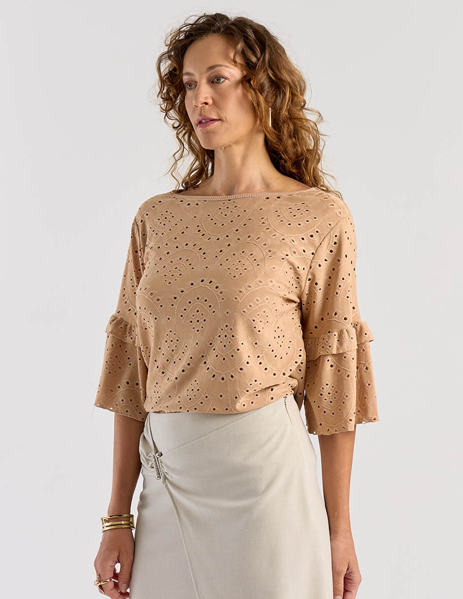 Blusa manga al codo para mujer 1