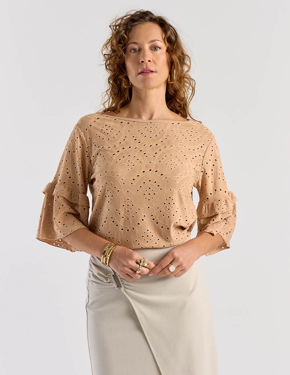 Blusa manga al codo para mujer 8