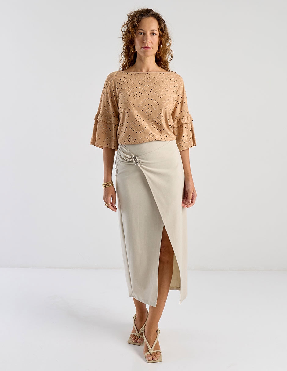 Blusa manga al codo para mujer 9