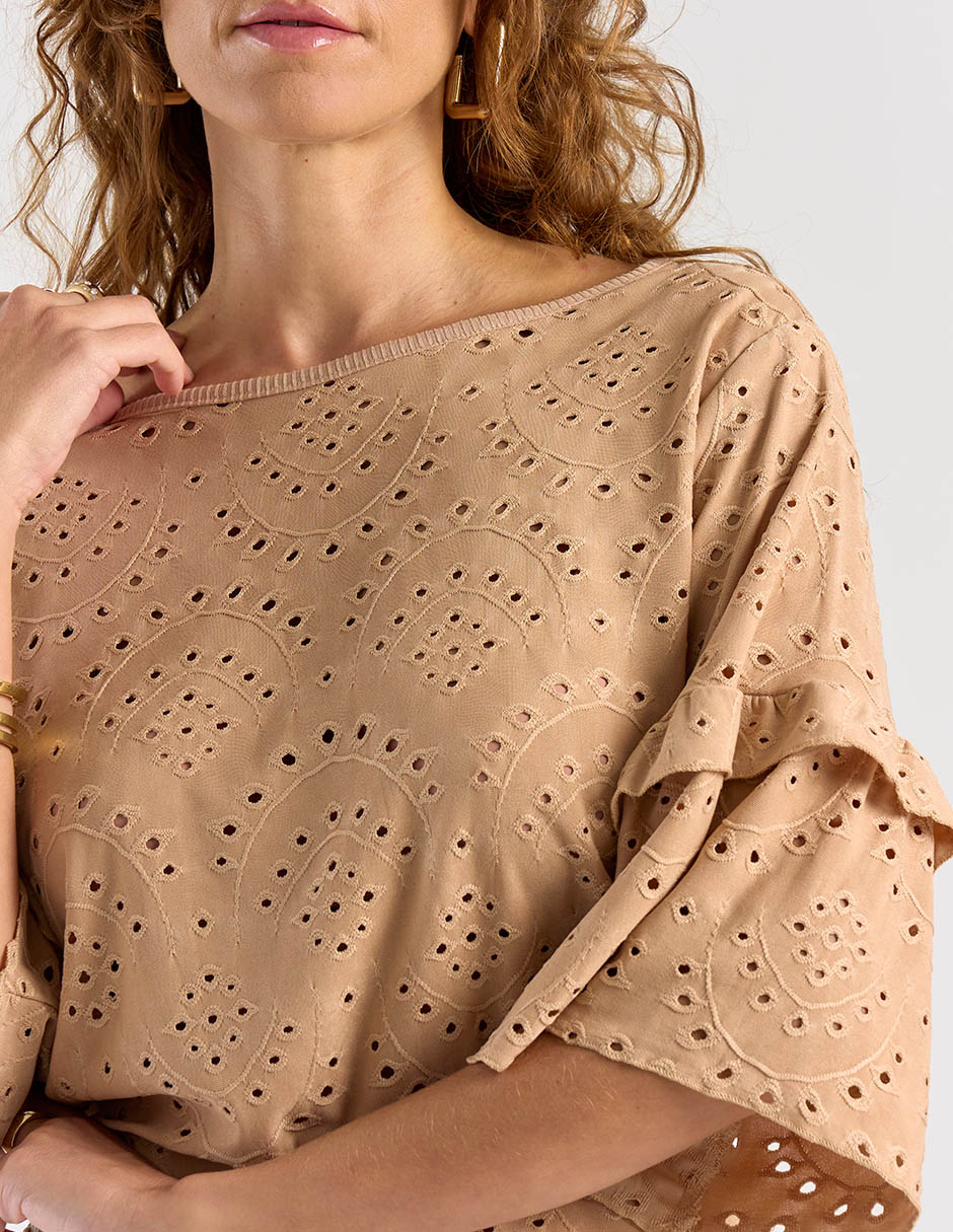 Blusa manga al codo para mujer 11