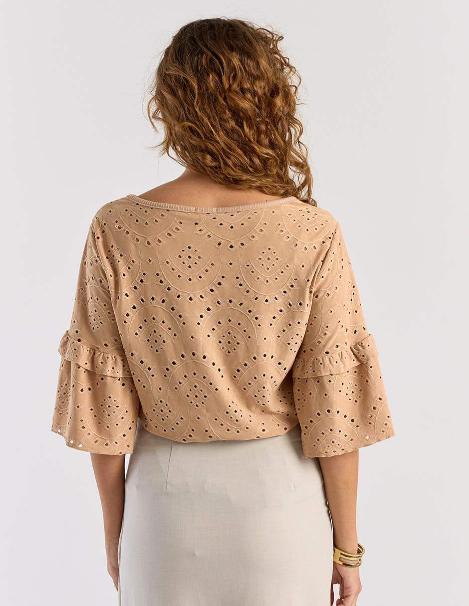Blusa manga al codo para mujer 12