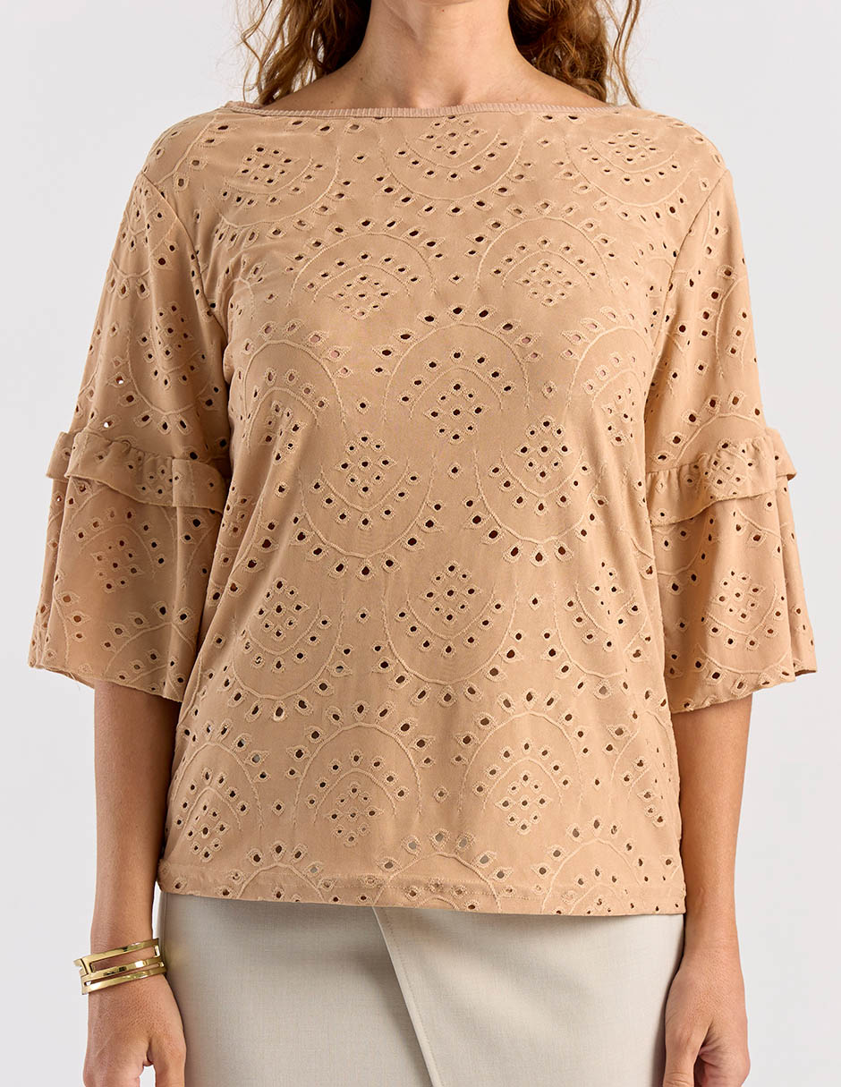 Blusa manga al codo para mujer 13