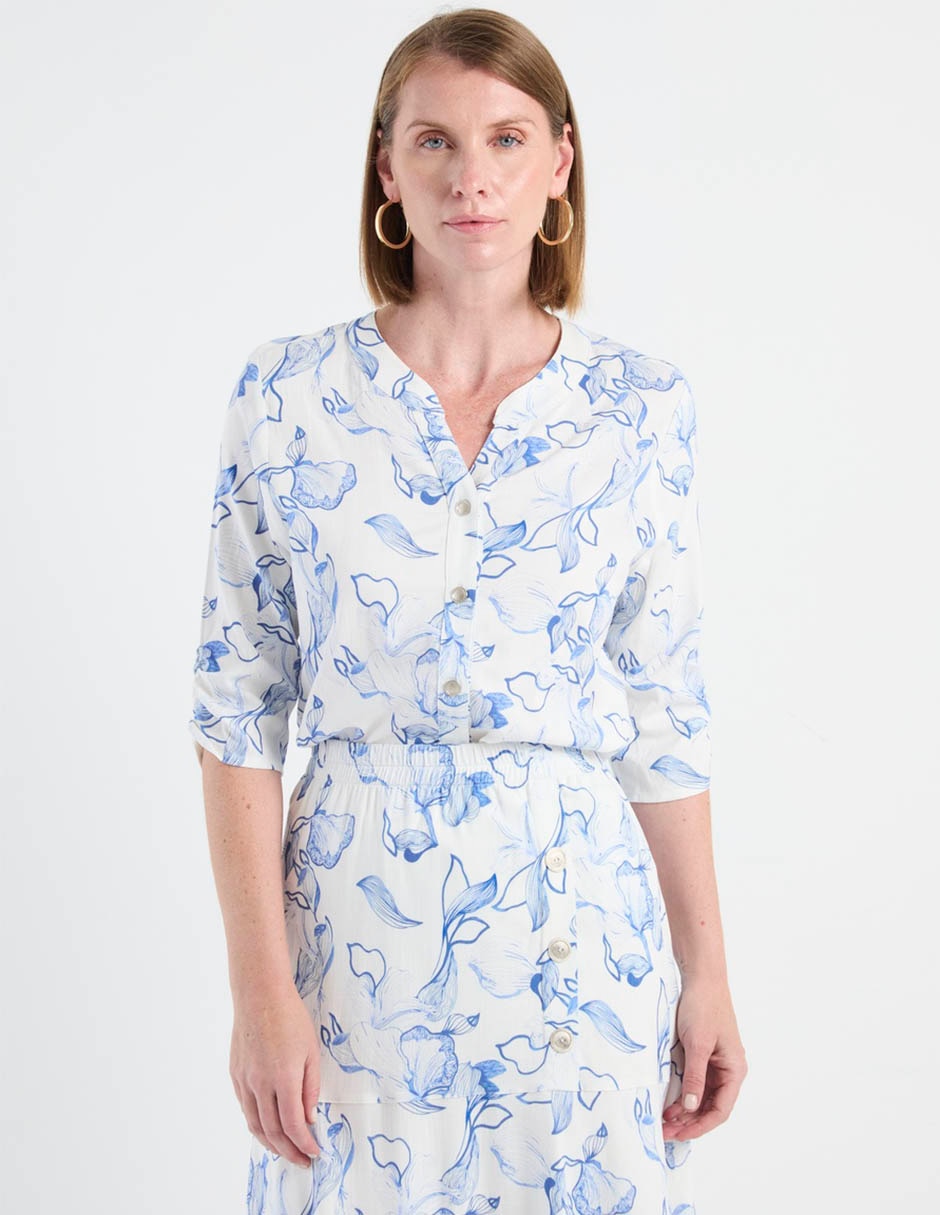 Blusa manga corta para mujer