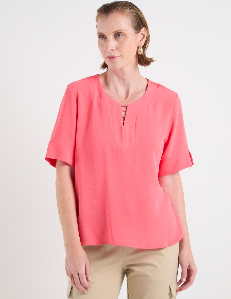 Blusa manga al codo para mujer 1
