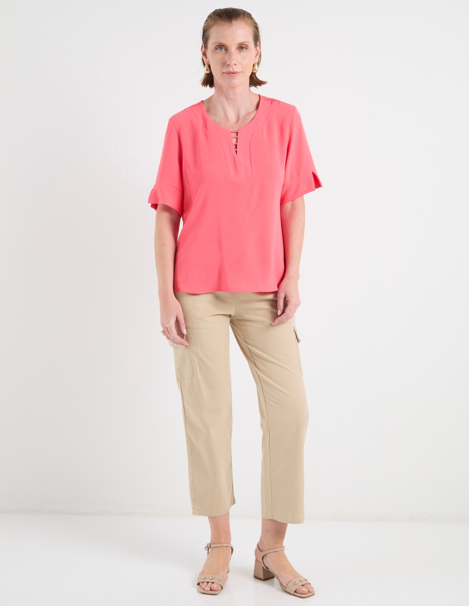 Blusa manga al codo para mujer 8