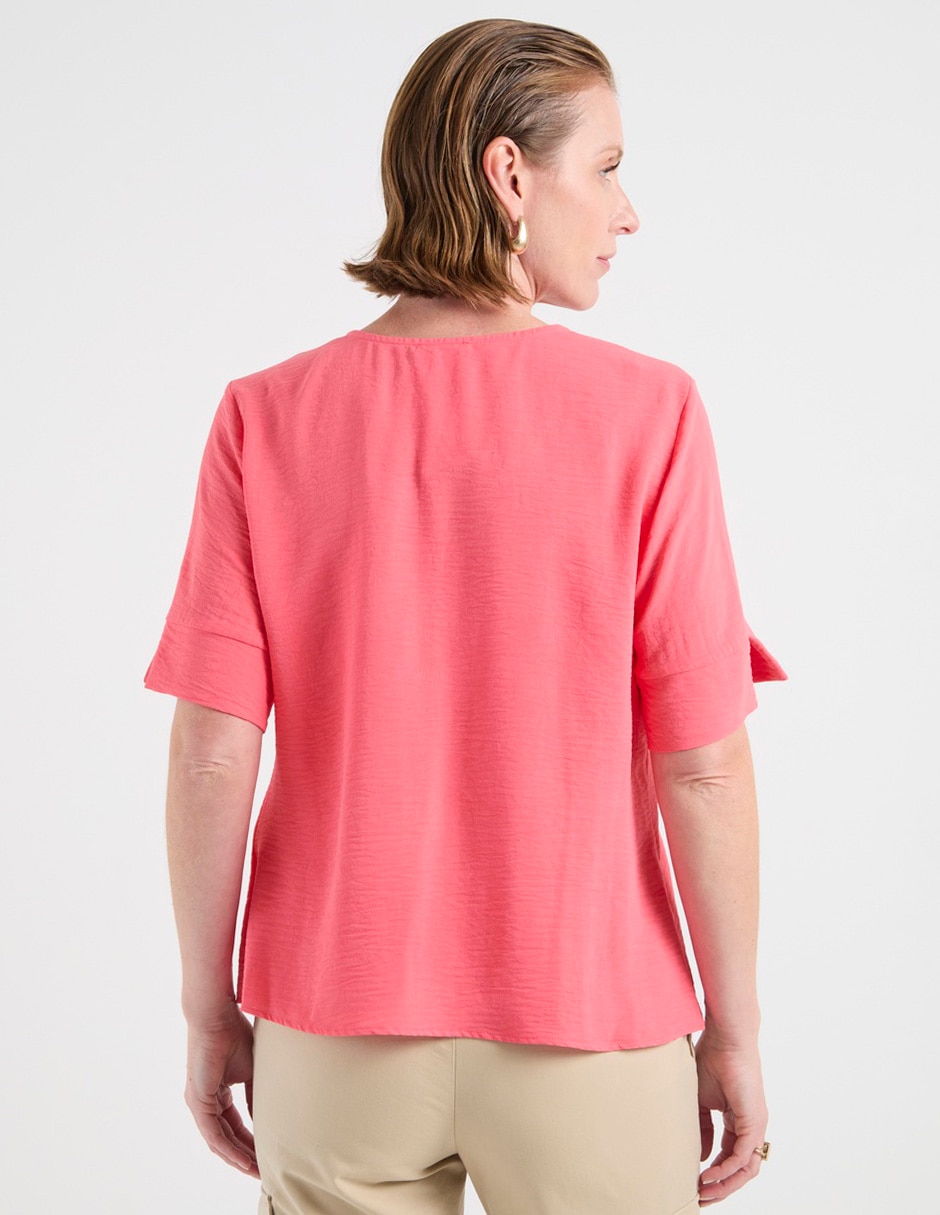Blusa manga al codo para mujer 11