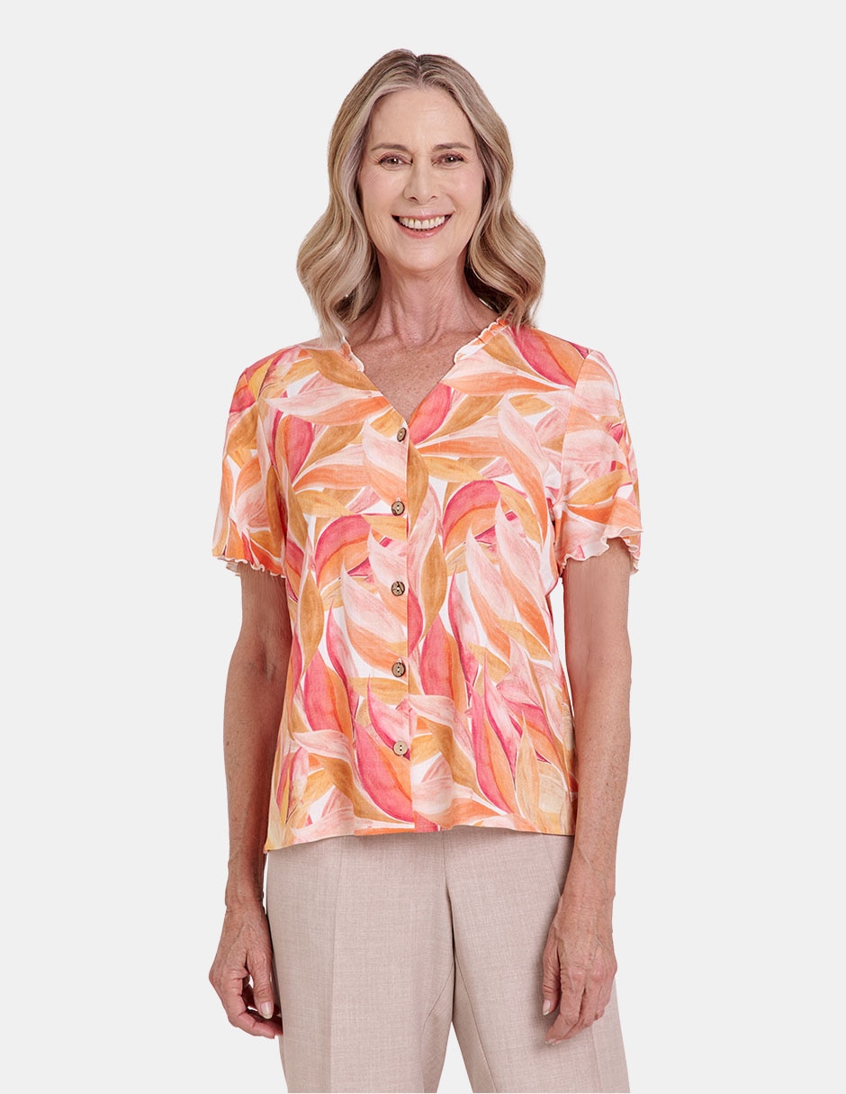 Blusa manga corta para mujer