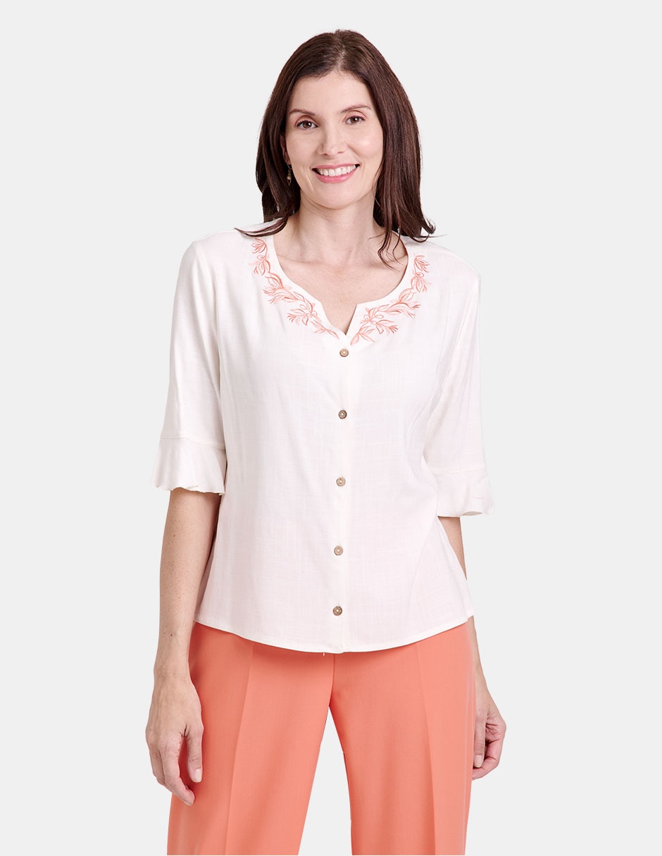 Blusa manga 3/4 para mujer Blusa manga 3/4 para mujer
