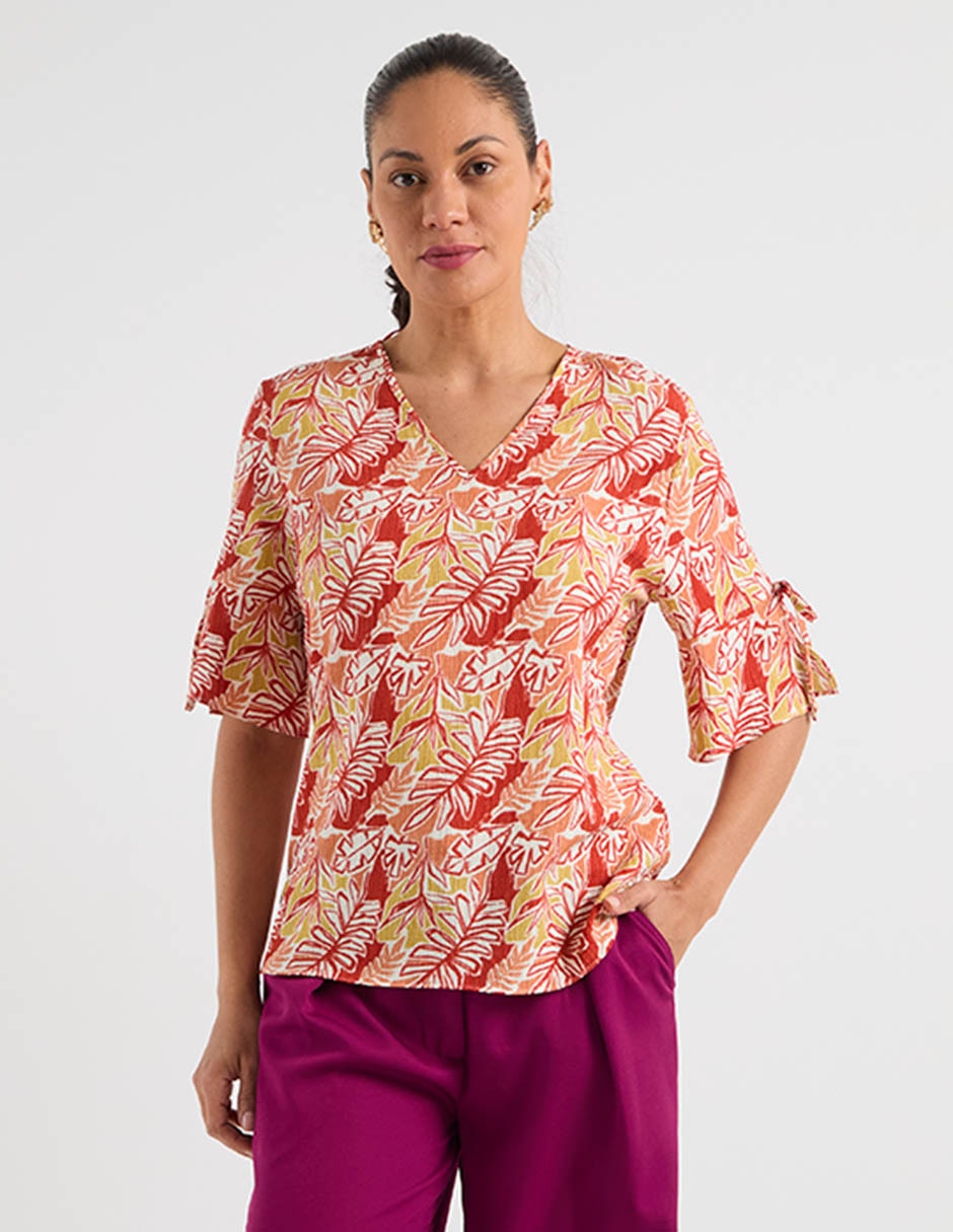 Blusa manga al codo para mujer 1