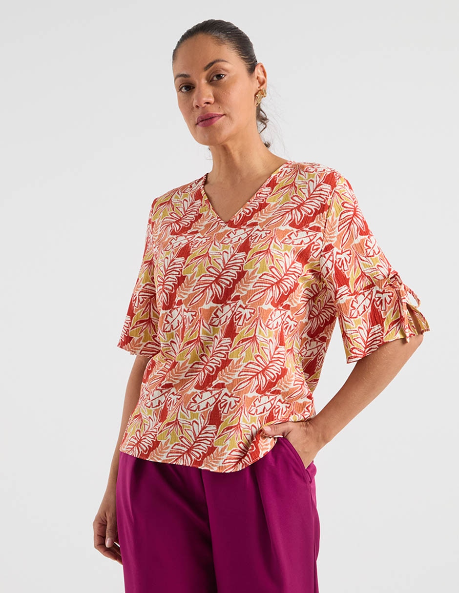 Blusa manga al codo para mujer 7